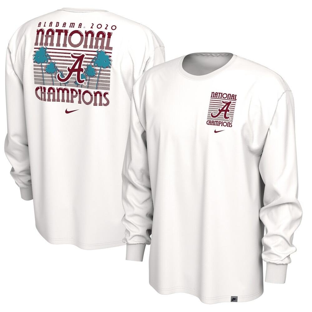Nike Alabama Crimson Tide 2020 National Champion Long Sleeve Tee Oversized Small